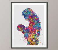 Mother and Baby Watercolor Print Mother and Son Mother and Daughter Mother and Children Mother and Kids New Mum Baby Shower Midwife-1666 - CocoMilla