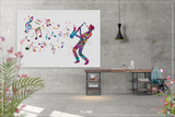 Jazz Man Music Notes Watercolor Print Musician Wall Art Poster Music Studio Saxophonist Saxophone Player Wall Decor Sax Wall Hanging-1366 - CocoMilla