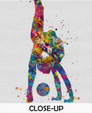 Rhythmic Gymnastics with Ball Watercolor Print Sports Art Teen Room Decor Nursery Art Sports Gift Girls Bedroom Decor Wall Art for Kids-1301 - CocoMilla