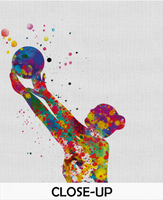 Rhythmic Gymnastics with Ball Watercolor Print Sports Art Teen Room Decor Nursery Art Sports Gift Girls Bedroom Decor Wall Art for Kids-1299 - CocoMilla