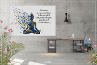 Yoga Woman with Birds Your Mind Life Quote Watercolor Print Studio Room Office House Nursery Decor Housewarming Motivational Wall Art-1478 - CocoMilla