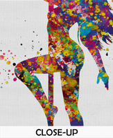 Pole Dancer Woman Girl Watercolor Print Dance Studio Sports Art Fitness Gift Sexy Show Nursery Art Dance Gift Girls Dancing Wall Art-1307 - CocoMilla