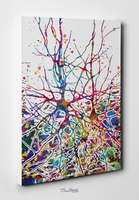 Neural Network Watercolor Print Abstract Medical Art Science Neurology Brain Cell Psychiatry Therapy Art Doctor Poster Neuron Synapses-1070 - CocoMilla
