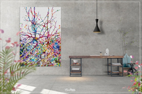 Neural Network Watercolor Print Abstract Medical Art Science Neurology Brain Cell Psychiatry Therapy Art Doctor Poster Neuron Synapses-1070 - CocoMilla