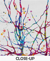 Neural Network Watercolor Print Abstract Medical Art Science Neurology Brain Cell Psychiatry Therapy Art Doctor Poster Neuron Synapses-1070 - CocoMilla