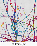 Neural Network Watercolor Print Abstract Medical Art Science Neurology Brain Cell Psychiatry Therapy Art Doctor Poster Neuron Synapses-1070 - CocoMilla
