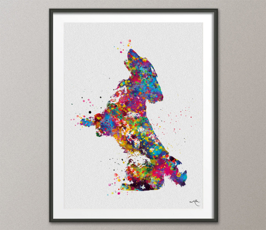 Cocker Spaniel Dog Watercolor Print Cocker Jumping Playing Bouncing Gift Pet Dog Love Puppy Pet Art Dogart Abstract Poster Dog Art-1417 - CocoMilla