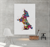 Cocker Spaniel Dog Watercolor Print Cocker Jumping Playing Bouncing Gift Pet Dog Love Puppy Pet Art Dogart Abstract Poster Dog Art-1417 - CocoMilla