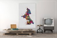 Cocker Spaniel Dog Watercolor Print Cocker Jumping Playing Bouncing Gift Pet Dog Love Puppy Pet Art Dogart Abstract Poster Dog Art-1417 - CocoMilla