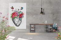 Heart Anatomy Floral Butterfly Watercolor Print Cardiology Medical Art Office Decoration Flowers Doctor Clinic Gift Nerd Wall Hanging-1353 - CocoMilla