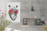 Heart Anatomy Floral Butterfly Watercolor Print Cardiology Medical Art Office Decoration Flowers Doctor Clinic Gift Nerd Wall Hanging-1353 - CocoMilla