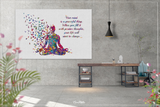 Yoga Man with Birds Your Mind Life Quote Watercolor Print Studio Room Office House Nursery Decor Housewarming Motivational Wall Art-1477 - CocoMilla