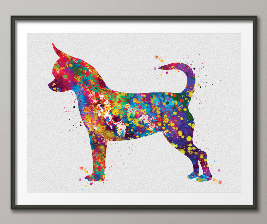 Chihuahua Dog Art Watercolor Print Chihuahua Poster Gift Pet Dog Love Puppy Friend Animal Dog Poster Pet Decor Animal Art Doglover Art-769 - CocoMilla