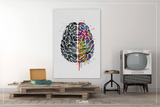 Creative Brain Watercolor Print Medical Art Science Art Geek Nerd Neurology Wall Art Artistic Brain Left Right Brain Poster Wall Decor-1118 - CocoMilla