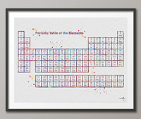Periodic Table of the Elements Watercolor Print Science Art Chemical Laboratory Wall Art Nerd Science Art Chemistry Science Medical Art-163 - CocoMilla