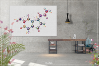 Serotonin Molecule Art Watercolor Print Medical Art Happiness Molecule Symbol Wall Art Nerd Science Art Biology Chemistry Science Decor-1520 - CocoMilla