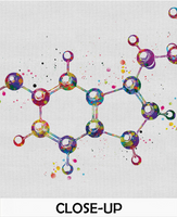 Serotonin Molecule Art Watercolor Print Medical Art Happiness Molecule Symbol Wall Art Nerd Science Art Biology Chemistry Science Decor-1520 - CocoMilla
