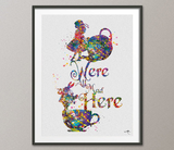 Alice in Wonderland Quote Watercolor Print We're All Mad Here Alice Art Print Nursery Wall Art Wall Decor Art Home Decor Wall Hanging-640 - CocoMilla