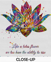 Lotus Quote Watercolor Print Nice Quote Gift Poster Yoga Studio Relaxation Housewarming Inspirational Wall Art Motivational Quote Art-1489 - CocoMilla