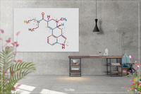 LSD Molecule Watercolor Print Chemical Molecule Symbol Wall Art Nerd Science Art Biology Medical Art Chemistry Laboratory Medical Decor-1645 - CocoMilla