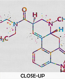 LSD Molecule Watercolor Print Chemical Molecule Symbol Wall Art Nerd Science Art Biology Medical Art Chemistry Laboratory Medical Decor-1645 - CocoMilla