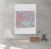 Cross Section of the Skin Watercolor Print Epidermis Histology Dermatology Art Skin Cell Medical Art Dermatologist Gift Clinic Decor-1159 - CocoMilla