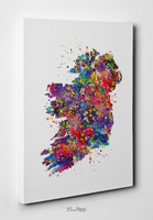 Ireland Watercolor Map illustrations Art Print Wall Wedding Gift Poster irish map Wall Decor Art Home Decor Wall Hanging [NO 391] - CocoMilla