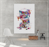 Nail Polish Watercolor Print Makeup Nail Salon Wall Art Nail Decor Beauty Salon Decor Make-up Art Cosmetics Nail Art Christmas Gift-1482 - CocoMilla
