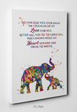 Mother and Baby Elephant Quote Watercolor Print Art Nursery Wall Art Wall Hanging No One Else For Kids Decor Home Decor Wall Hanging-1588 - CocoMilla