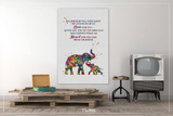 Mother and Baby Elephant Quote Watercolor Print Art Nursery Wall Art Wall Hanging No One Else For Kids Decor Home Decor Wall Hanging-1588 - CocoMilla