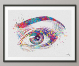 Human Eye Watercolor Print Optometrist Gift Optician Poster Eye Doctor Art Medical Art Ophthalmology Wall Art Eye Clinic Wall Art Decor-115 - CocoMilla