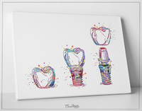 Dental Implant Art Watercolor Print Tooth Anatomical Dental Clinic Decor Dentistry Student Science Graduaiton Dentist Gift Doctor Art-563 - CocoMilla