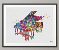 Piano Watercolor Print Music Instrument Wall Art Poster Music Piano Art Gift Piano Wall Decor Home Decor Pianist Gift Nerdy Wall Art-1094 - CocoMilla