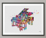 Piano Watercolor Print Music Instrument Wall Art Poster Music Piano Art Gift Piano Wall Decor Home Decor Pianist Gift Nerdy Wall Art-1094 - CocoMilla