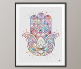 Hamsa Hand Kabbalah Hand Watercolor Art Print Art Wall Art Poster Art Wedding Gift Protection Poster Protective Hand Wall Hanging-389 - CocoMilla