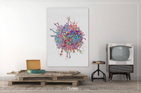 T-Cell Watercolor Print Immune Cells Medical Art Science Histology T Cells Biology Art Oncology immunology Clinic Office Cancer Chemo-1472 - CocoMilla