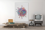 T-Cell Watercolor Print Immune Cells Medical Art Science Histology T Cells Biology Art Oncology immunology Clinic Office Cancer Chemo-1472 - CocoMilla