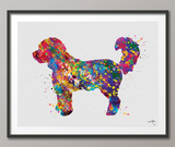 Cockapoo Dog Watercolor Print Dog Art Custom Dog Portrait Pet Dog Love Cockerpoodle Painting Doglover Personelize Cockapoodle Poster-1495 - CocoMilla