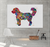 Cockapoo Dog Watercolor Print Dog Art Custom Dog Portrait Pet Dog Love Cockerpoodle Painting Doglover Personelize Cockapoodle Poster-1495 - CocoMilla