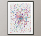 Sperms and Egg Art Watercolor Print Uterus Fertility Gynecology Medical Art Medicine Fertilization Baby OBGYN Medical Nurse Midwife-1131 - CocoMilla