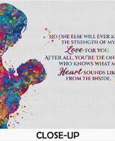 Mother and Baby Quote Watercolor Print Mother and Son Mother and Daughter Mother and Children Mother and Kids Baby Shower No one Else-1668 - CocoMilla