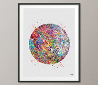 Retinal Vessels Watercolor Print Human Eye Optometrist Optician Poster Optic Medical Art Ophthalmology Blood Vessels Clinic Wall Art-328 - CocoMilla