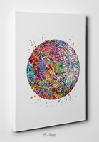 Retinal Vessels Watercolor Print Human Eye Optometrist Optician Poster Optic Medical Art Ophthalmology Blood Vessels Clinic Wall Art-328 - CocoMilla