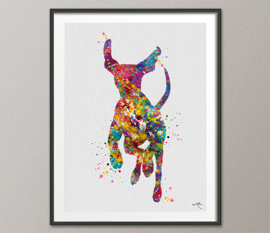 Hungarian Vizsla Dog Watercolor Print Magyar Dog Pet Gift Dog Love Puppy Friend Dog Art Customizable Animal Poster Vizsla Poster Dogart-1450 - CocoMilla