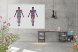 Muscular System Watercolor Print Human Body Anatomy Art Medical Art Orthopedic Body System Wall Hanging Graduation Gift Clinic Decor-1101 - CocoMilla