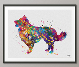 Border Collie Dog Watercolor Print Dog Lovers Gift Dog Collie Art Print Children's Kids Wall Art Wall Decor Art Home Decor Wall Hanging-411 - CocoMilla