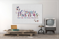 This is Us Family Quote Watercolor Print Typography Wedding Gift Wall Art Ispirational Motivational House Home Decor Gift Housewarming-1669 - CocoMilla