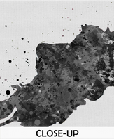 Rorschach Inkblot Test Card 5 BW Watercolor Print Psychology Psychiatry Psychotherapist Psychological Psychologist Clinic Medical Art-1315 - CocoMilla