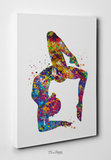 Yoga Art, Yoga Print, Yoga Girl Watercolor, Vrischikasana Pose, Yogi, Yoga Decor, Scorpion Pose, Yoga Wall Decor, Wall Hanging, Gift-1640 - CocoMilla