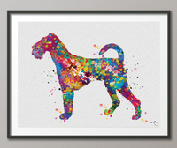 Airedale Terrier Watercolor Dog Print Pet Gift Pet Dog Love Puppy Friend Dog Poster Dog Art Dog Wall Art Animal Poster Dog Art Poster-365 - CocoMilla